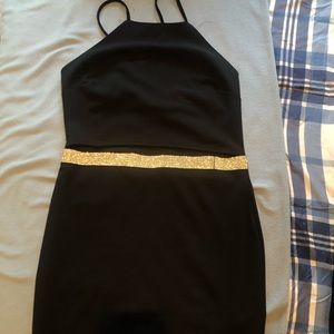 Black Mini Dress w/ Diamonds